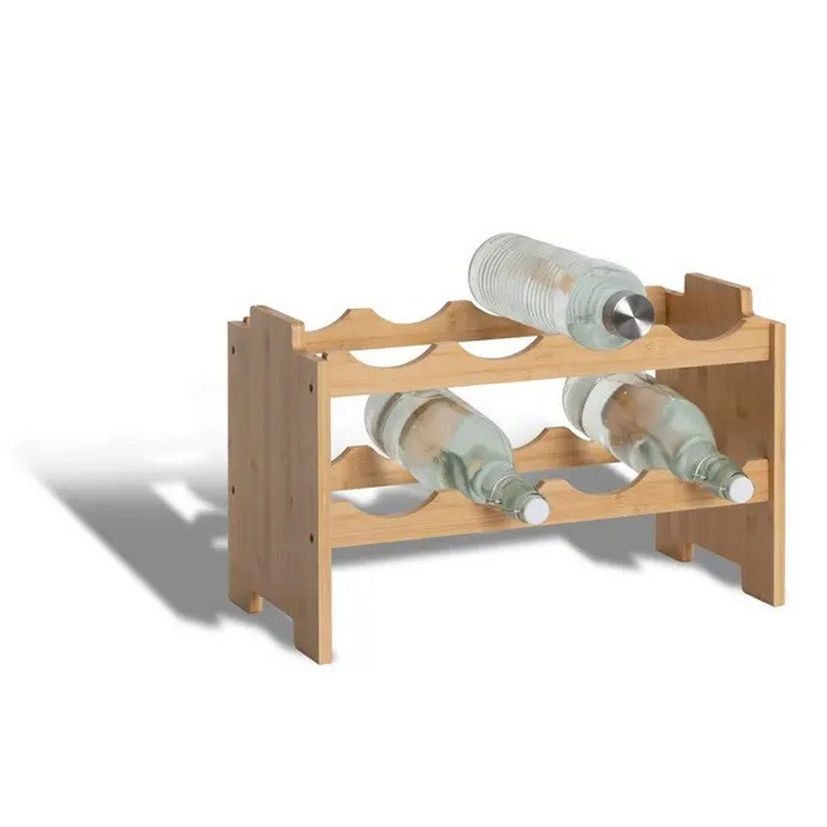 Etajeră pentru sticle de vin Stacking Bamboo - Basics (46/24,5/29,5cm)