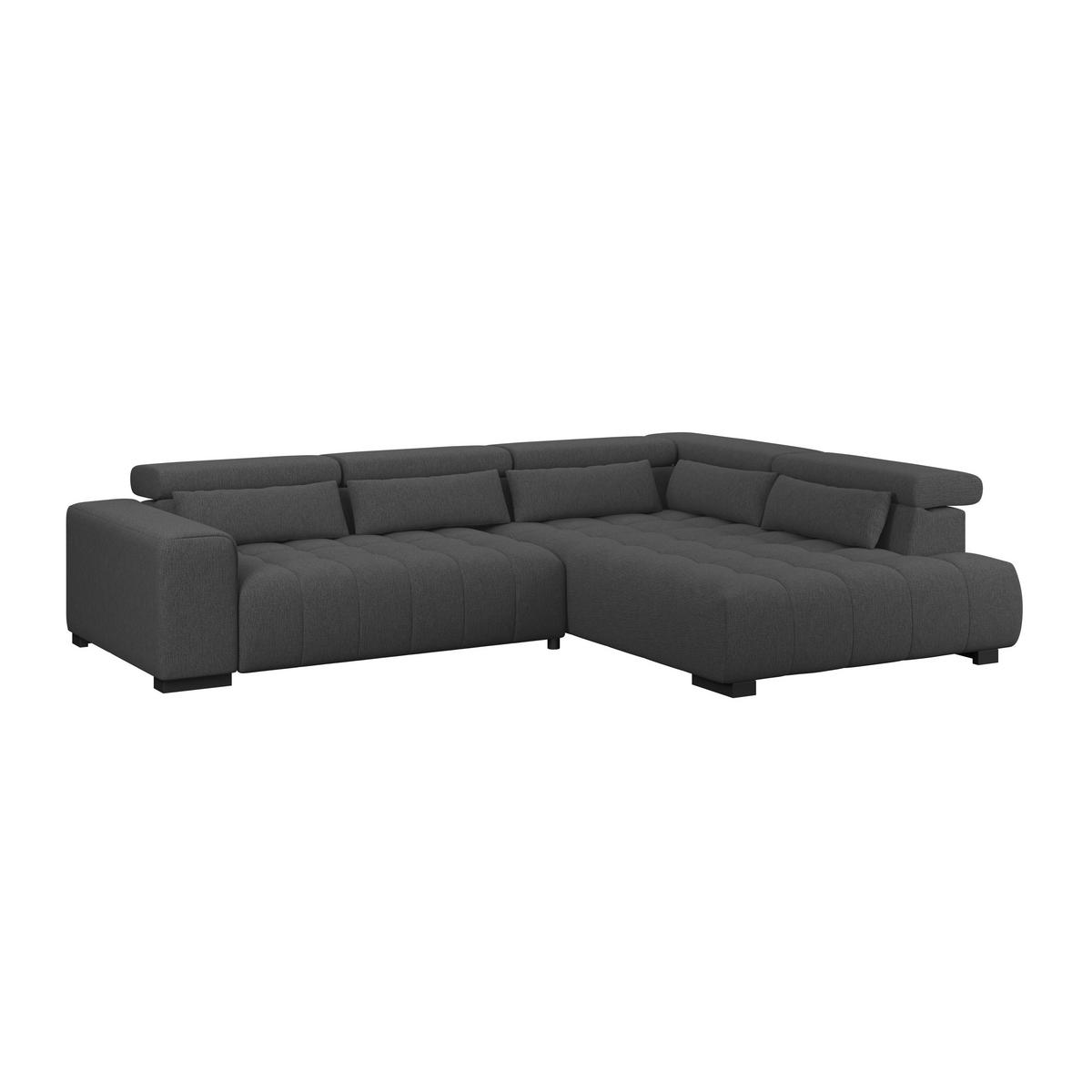 Kutna Garnitura Matera - boje grafita/crna, Trend, tekstil/drvo (311/226cm)