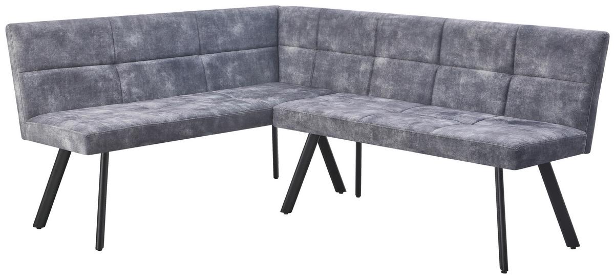 Kotna Klop Milos, Siva - siva/črna, Moderno, kovina/tekstil (150/190cm)