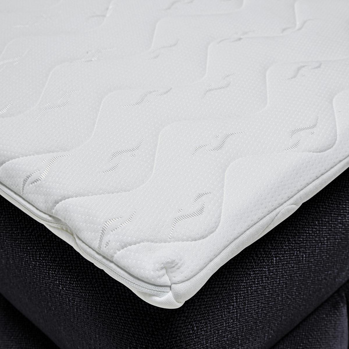 Boxbett Elaris Schwarz ca. 140x200cm - Chromfarben/Schwarz, KONVENTIONELL, Kunststoff/Textil (140/200cm) - Mömax