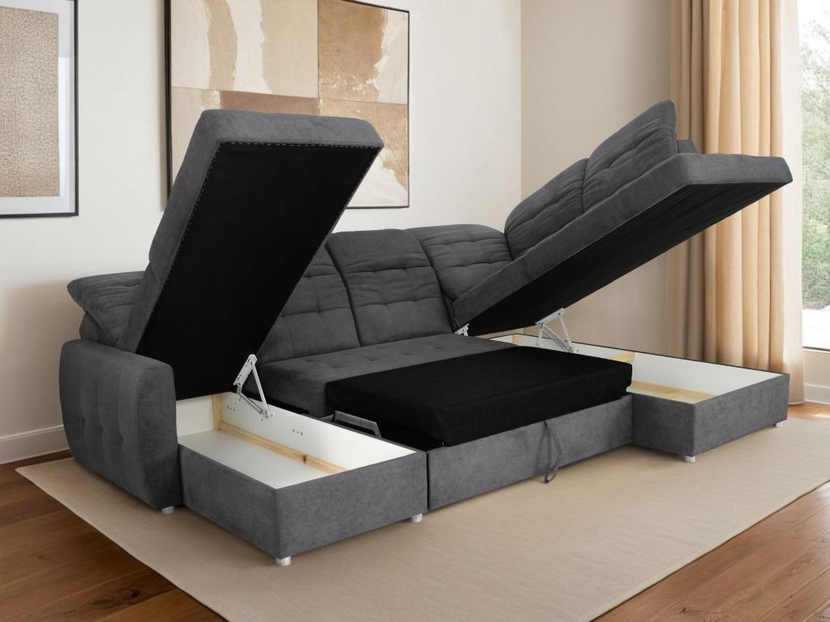 Kutna Garnitura Atlas - boje kroma/antracit, Moderno, drvo/metal (174/306/207cm) - Modern Living