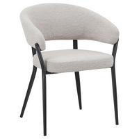 Stolica Zita - bež/crna, Moderno, metal/tekstil (60/78/56cm) - Premium Living