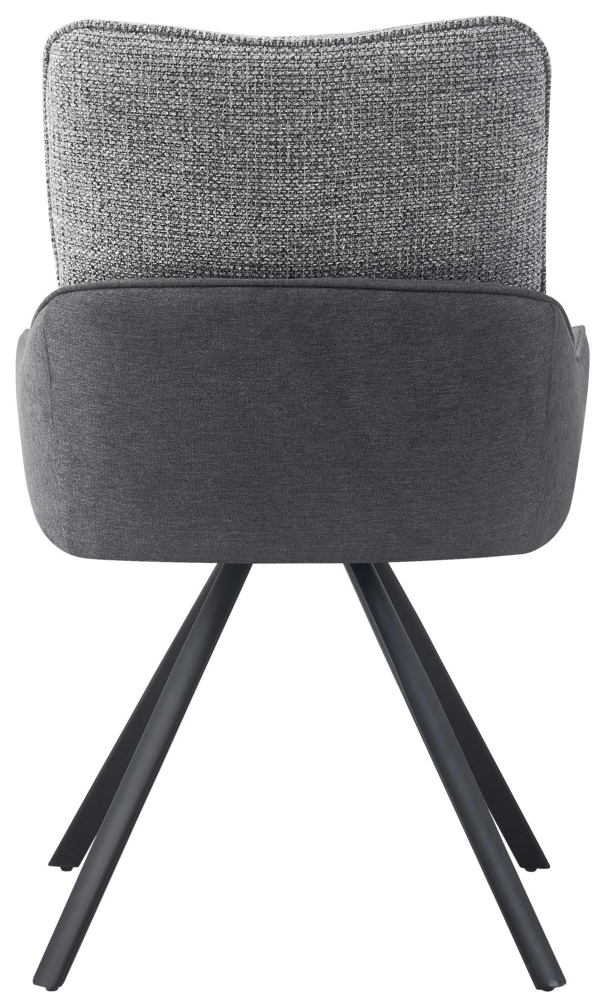 Scaun TESSA - negru/gri, Modern, lemn/metal (55cm) - Premium Living