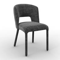 Stuhl Anea Dunkelgrau Webstoff Gepolstert - Dunkelgrau, MODERN, Holz/Textil (52/79/55,5cm) - Bessagi Home