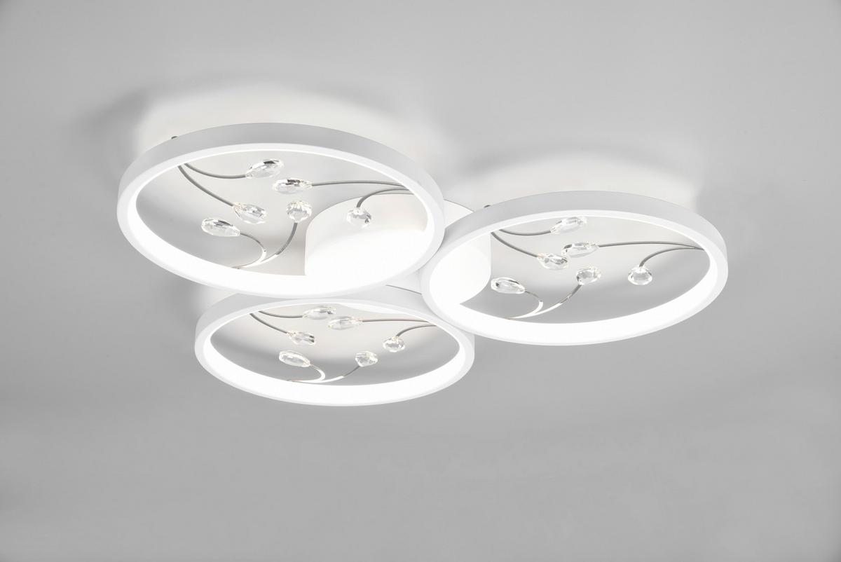 LED-Deckenleuchte Groovy Weiß max. 30 Watt - Weiß, Design, Metall (62/6cm) - Trio Leuchten