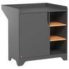 Previjalna Komoda Leaf, Grafit, Hrast - barve grafita, Moderno, leseni material (88,5/89,5/75-44cm) - Modern Living