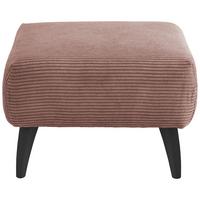 Hocker Colori Rosa Cord - Schwarz/Rosa, MODERN, Holz/Textil (66/44/66cm) - MID.YOU