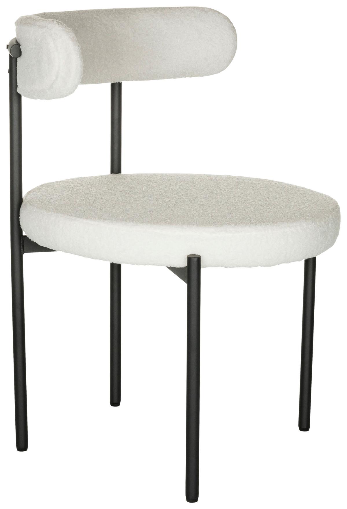 Stol Tedio, Bela - črna/bela, Basics, kovina/tekstil (55/78/56cm) - MID.YOU