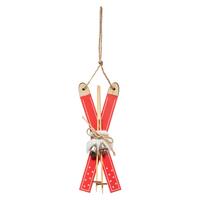 Ukras Za Bor Ski - crvena, Basics, drvo (5,5/1/17cm)
