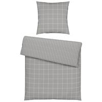 Bettwäsche Karo Allover Hellgrau ca. 135x200cm - Hellgrau, KONVENTIONELL, Textil (135/200cm) - Mömax