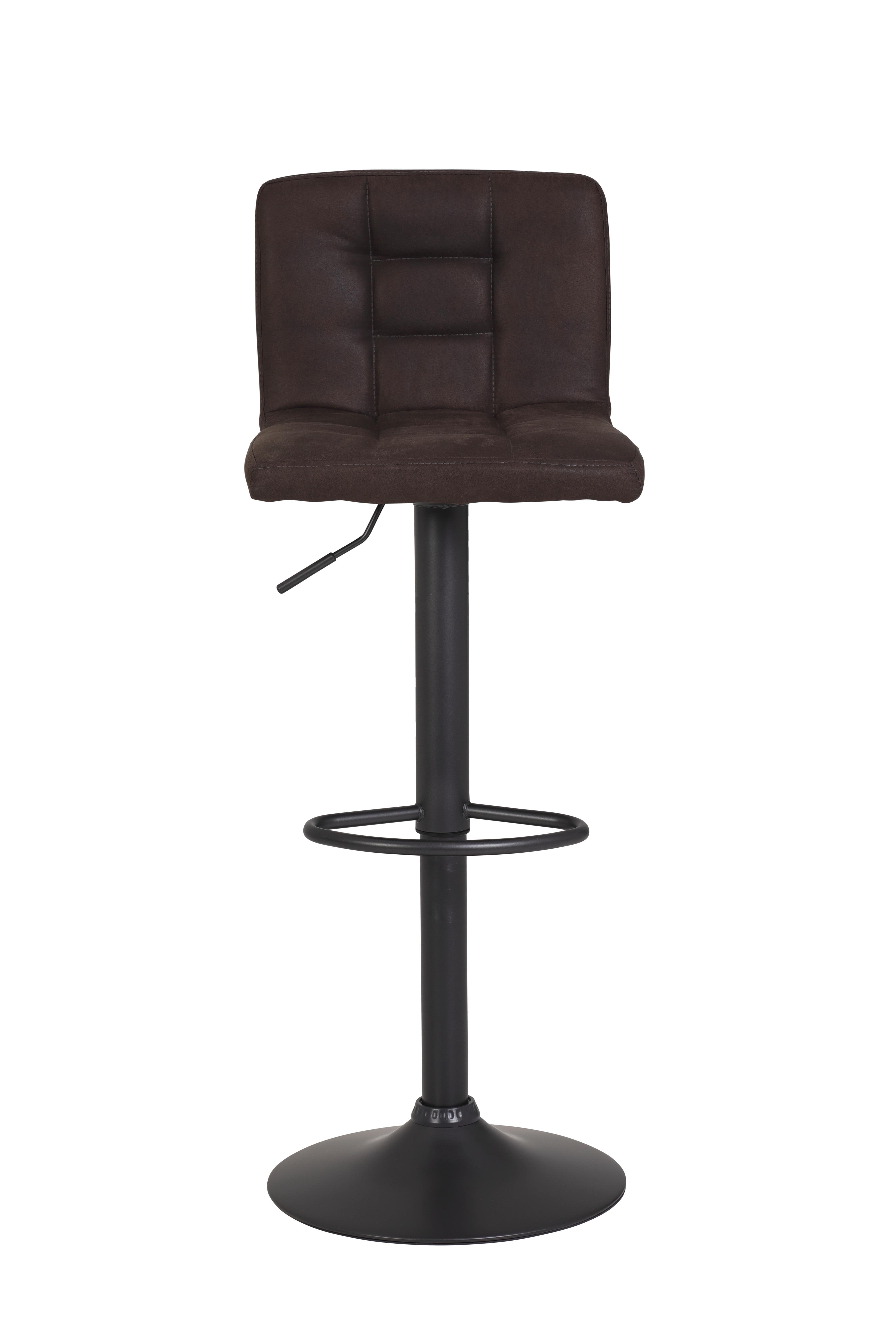 Barhocker-Set höhenverstellbar AMANDA I H - Schlammfarben/Dunkelgrau, MODERN, Textil/Metall (40/85/48cm) - MID.YOU