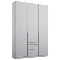 Dulap cu uși rotative ALABAMA - gri deschis, Modern, material pe bază de lemn (136/229/54cm)