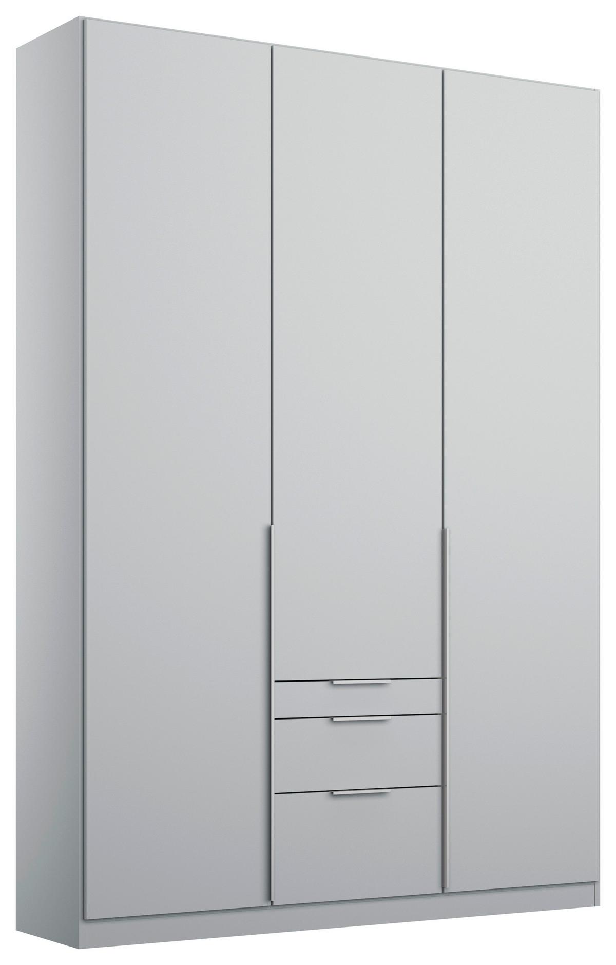 Dulap cu uși rotative ALABAMA - gri deschis, Modern, material pe bază de lemn (136/229/54cm)