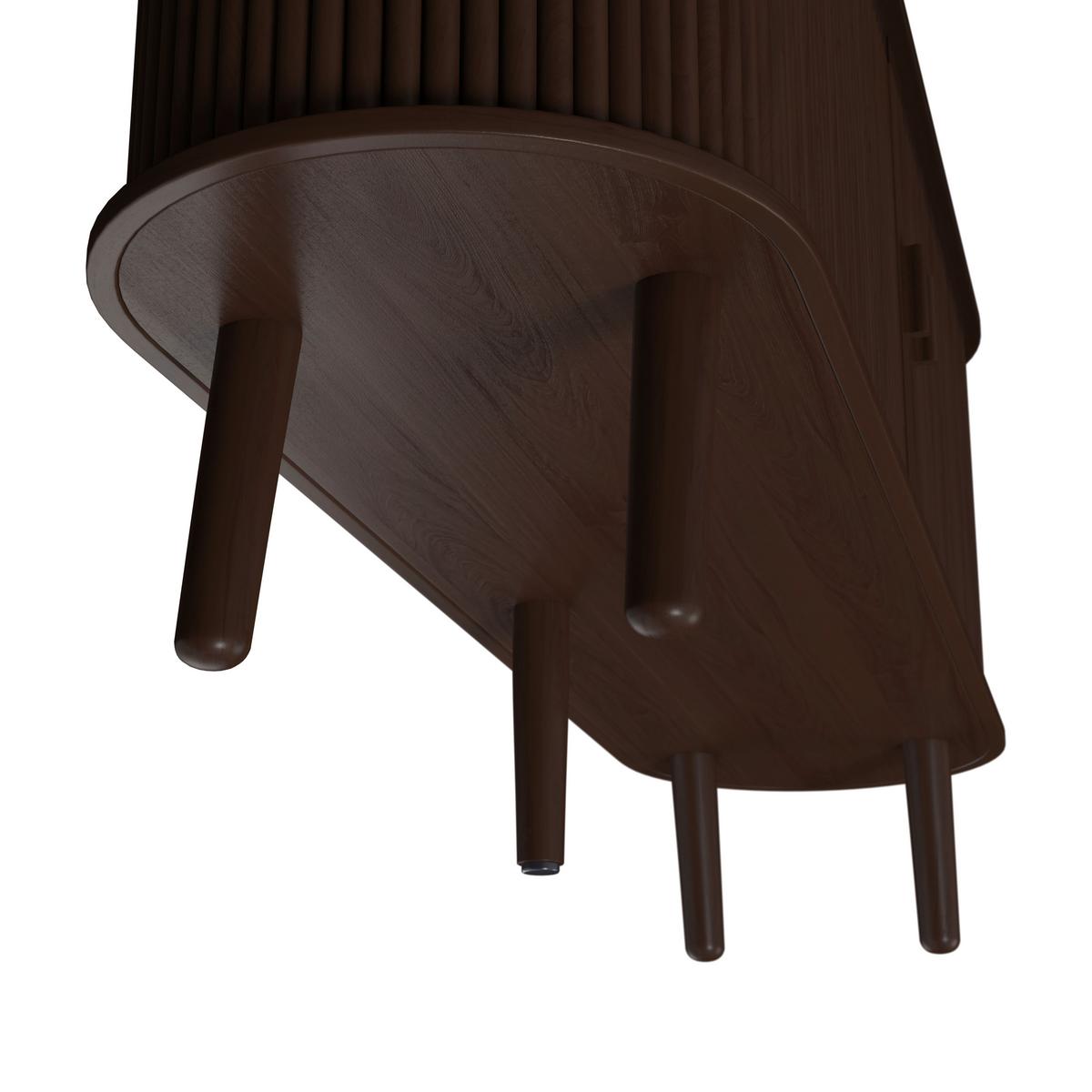 Sideboard Ennio Walnussfarben Echtholz/MDF - Walnussfarben, MODERN, Holz/Holzwerkstoff (160/80/40cm) - Bessagi Home