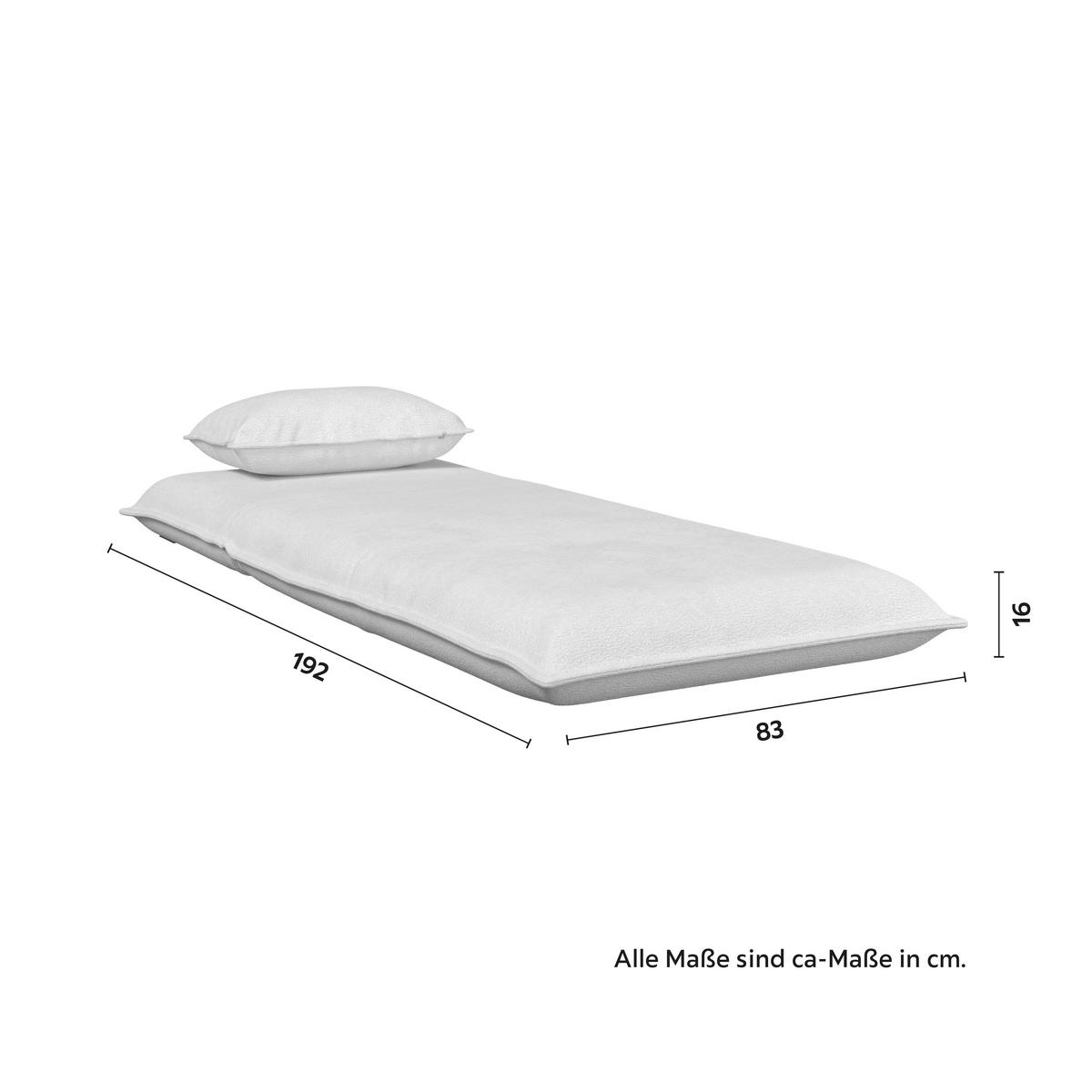 Schlafsessel Macy Weiß Bouclé - Weiß, MODERN, Textil/Metall (83/70/84cm) - Bessagi Home