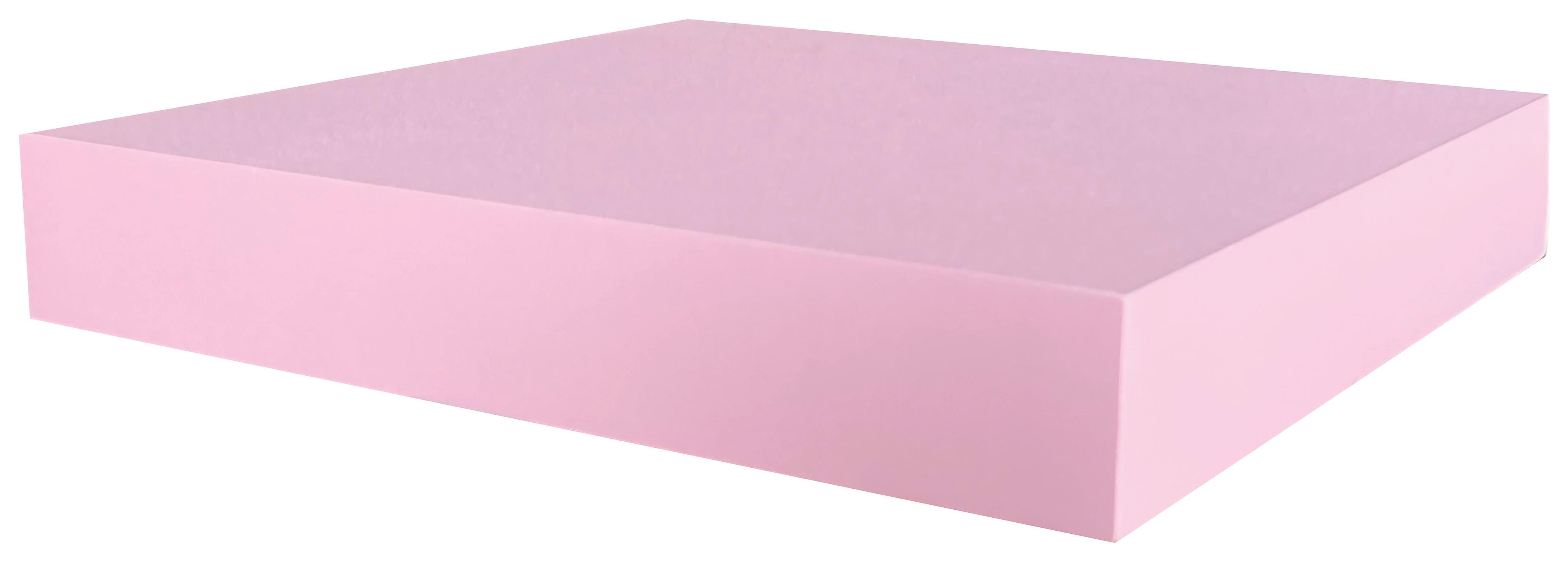 Falipolc Rózsaszín Basic Xl - rózsaszín, Konventionell, faalapú anyag (23,5/3,8/23,5cm)