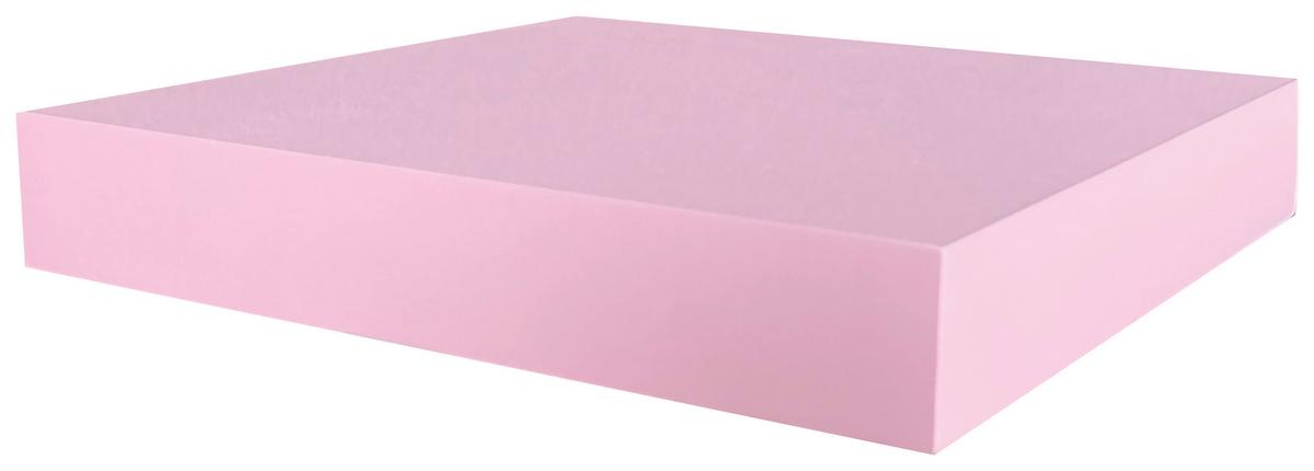 Falipolc Rózsaszín Basic Xl - rózsaszín, Konventionell, faalapú anyag (23,5/3,8/23,5cm)