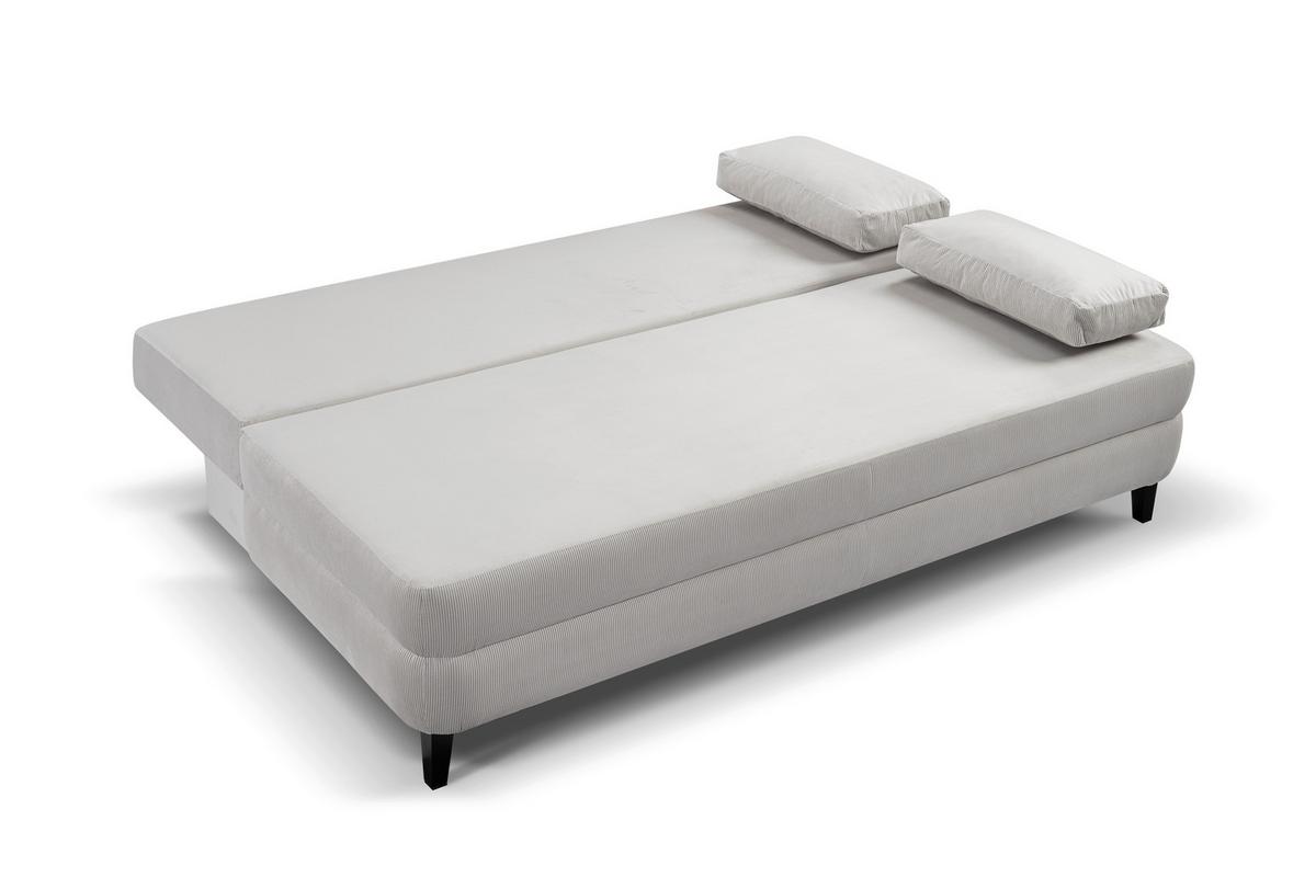 Schlafsofa Sorto Hellgrau - Hellgrau/Schwarz, Basics, Holz/Textil (200/91/100cm) - MID.YOU