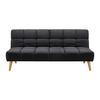 BÄDDSOFFA ALVA - svart/naturfärgad, Modern, trä/textil (185/80/88cm) - Bessagi Home