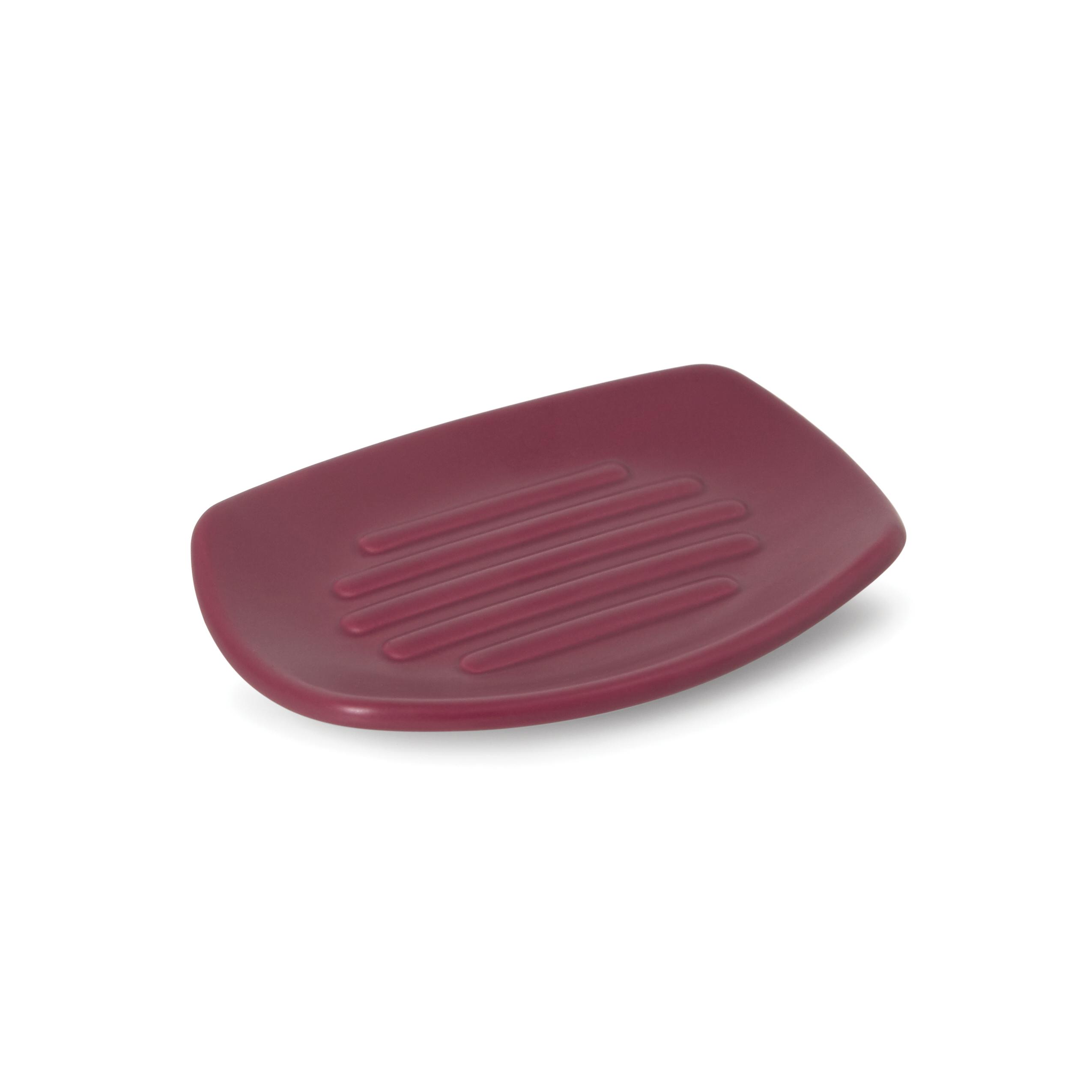 Seifenschale Melrina aus Steinzeug in Rot - Rot, KONVENTIONELL, Keramik (13,5/9,7/1,9cm) - Modern Living