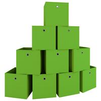 Zložljiv Zaboj Boxas, Zelena - zelena, Moderno, tekstil (27/28/27cm) - MID.YOU