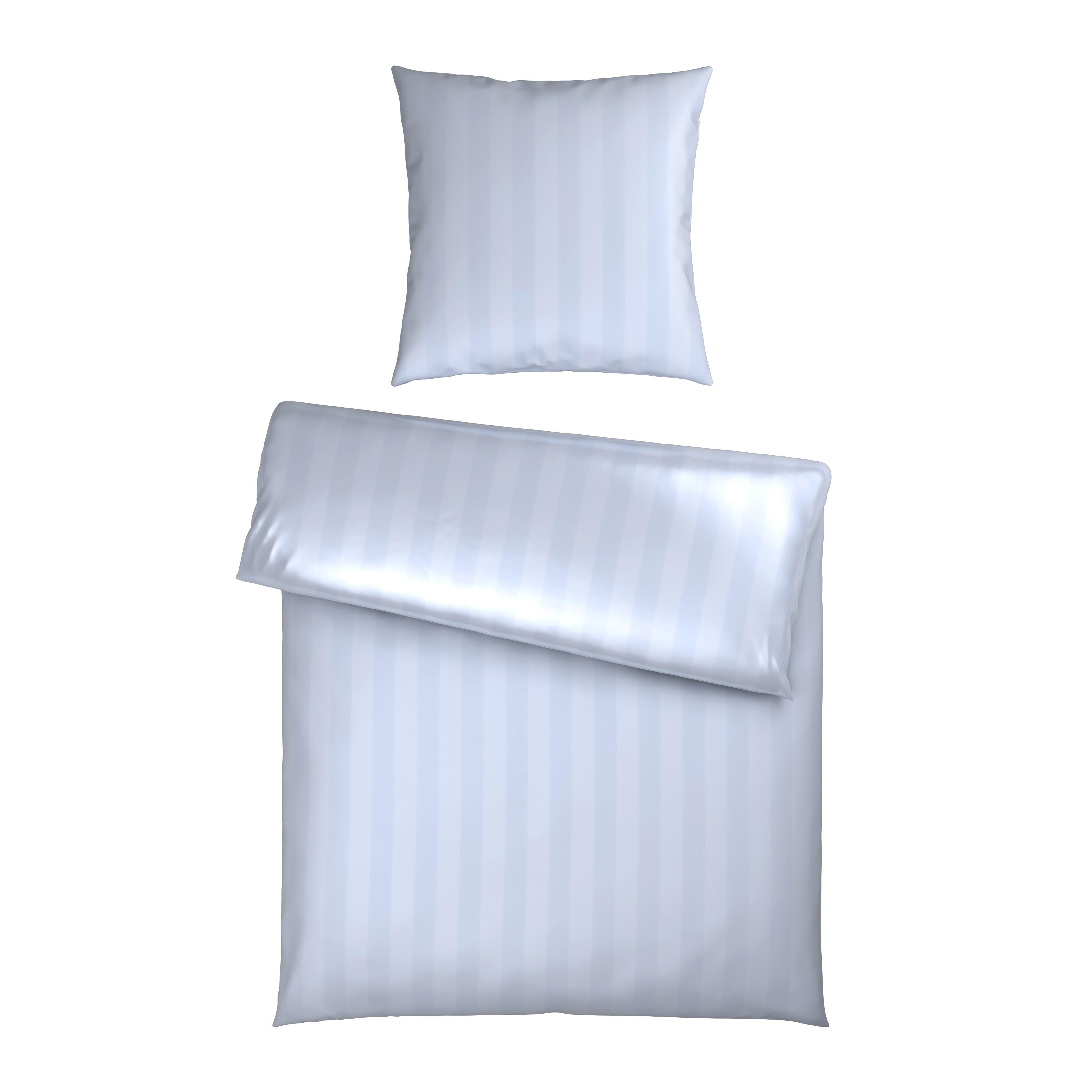 Bettwäsche Xenia Streif Weiß ca. 135x200cm - Weiß, MODERN, Textil (135/200cm) - Premium Living