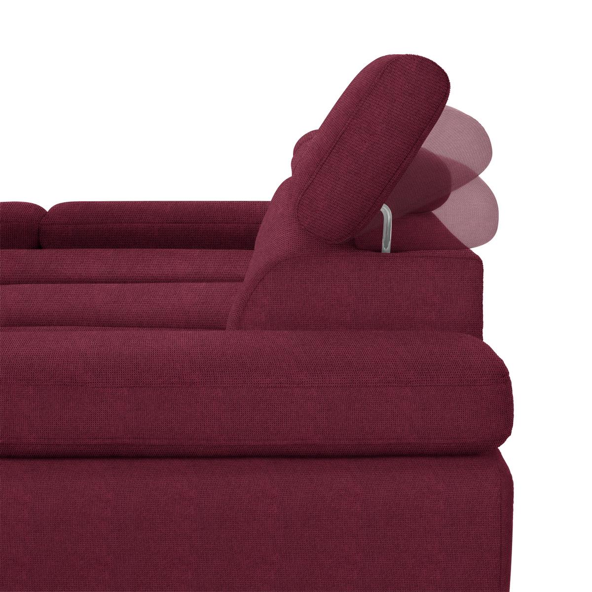 Kutna Garnitura Molina Mini - bordo/crna, Moderno, tekstil/metal (189/277cm) - Mömax
