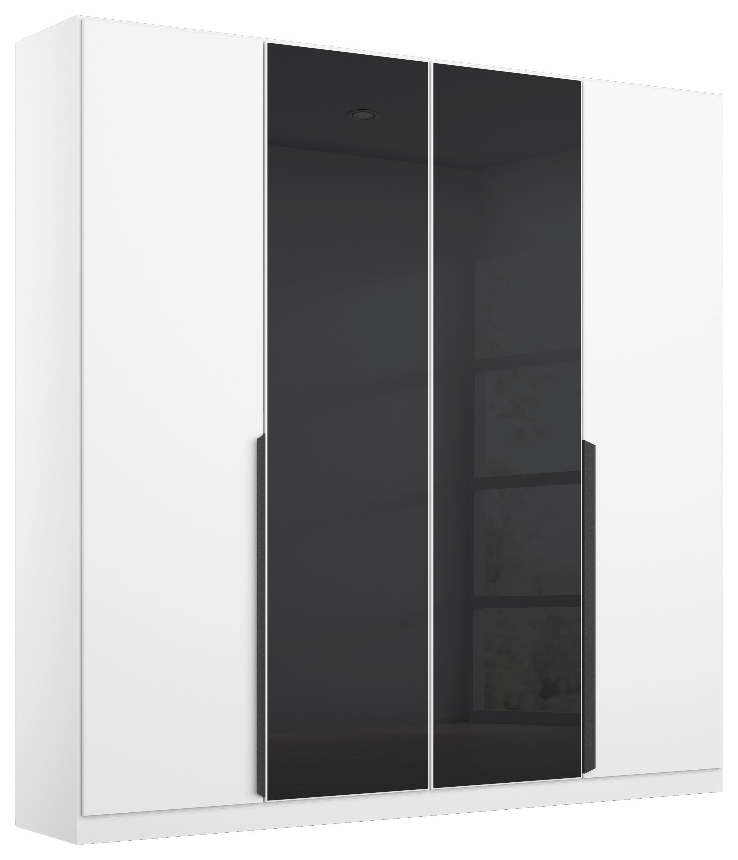 DULAP USI ROTATIVE ARTEMIS - alb/antracit, Modern, sticlă/material pe bază de lemn (181/210/54cm) - Modern Living
