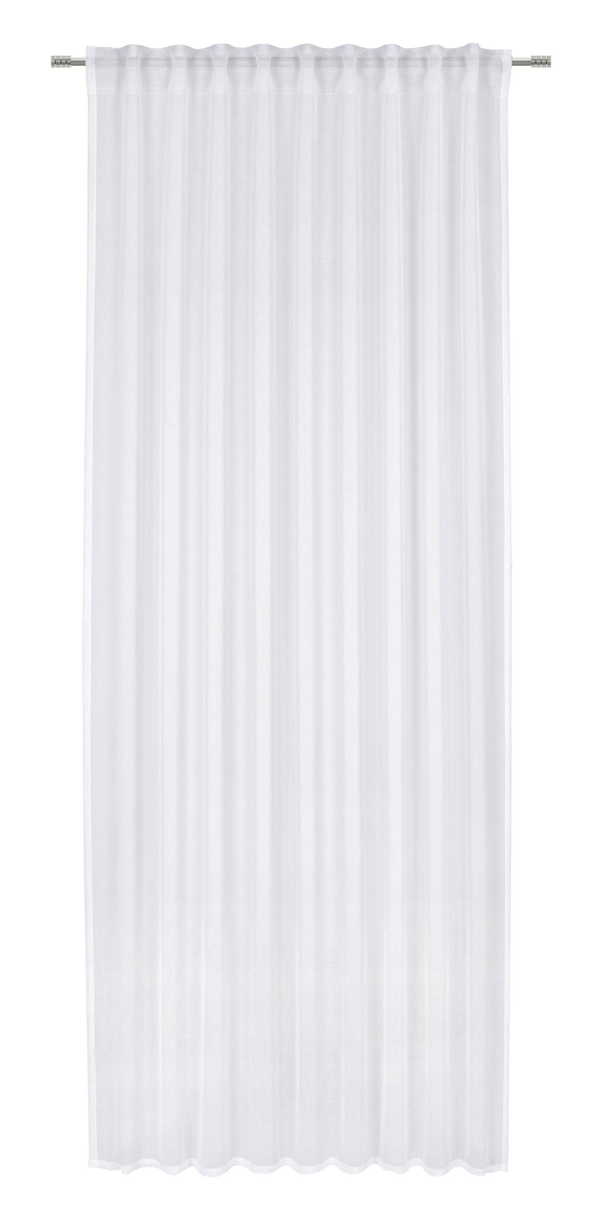 ZASŁONA GOTOWA DOLLY - biały, Basics, tkanina (140/245cm) - Boxxx