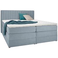 Boxspringbett In Mintgrün Ca. 180x200cm - Schwarz/Mintgrün, Konventionell, Holz/Holzwerkstoff (180/200cm) - Premium Living