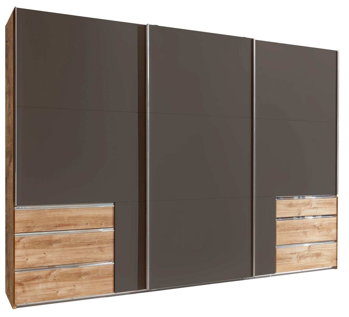 Ormar S Kliznim Vratima Level 36a - boje grafita/boje hrasta, Moderno, drvni materijal/metal (300/216/65cm) - Modern Living