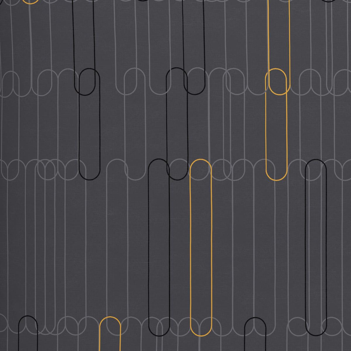 linge de lit CHAINS - Anthrazit/Gelb, Konventionell, Textil (160/210cm) - Modern Living