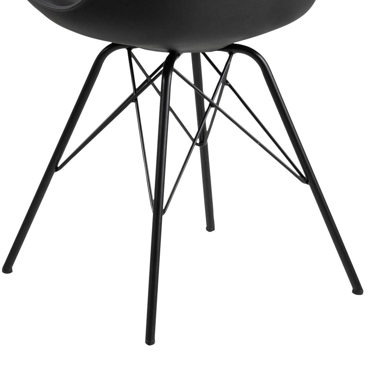 KRZESŁO ERIS - czarny, Trend, tworzywo sztuczne/metal (48,5/85,5/54cm) - Carryhome