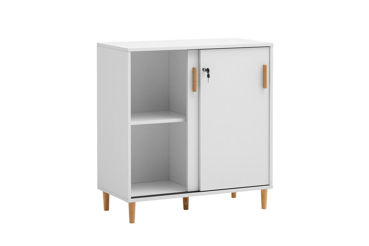 Aktenschrank Torge Weiß matt - Weiß, MODERN, Holzwerkstoff (80,1/84,8/38,2cm) - Livetastic