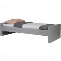 Bett Dennis Hellgrau ca. 90x200 cm - Hellgrau, Design, Holz (90/200cm) - Livetastic