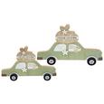 Dekowagen Pablo in Grün aus Holz - Grün, ROMANTIK / LANDHAUS, Holz (20/13/2,5cm)