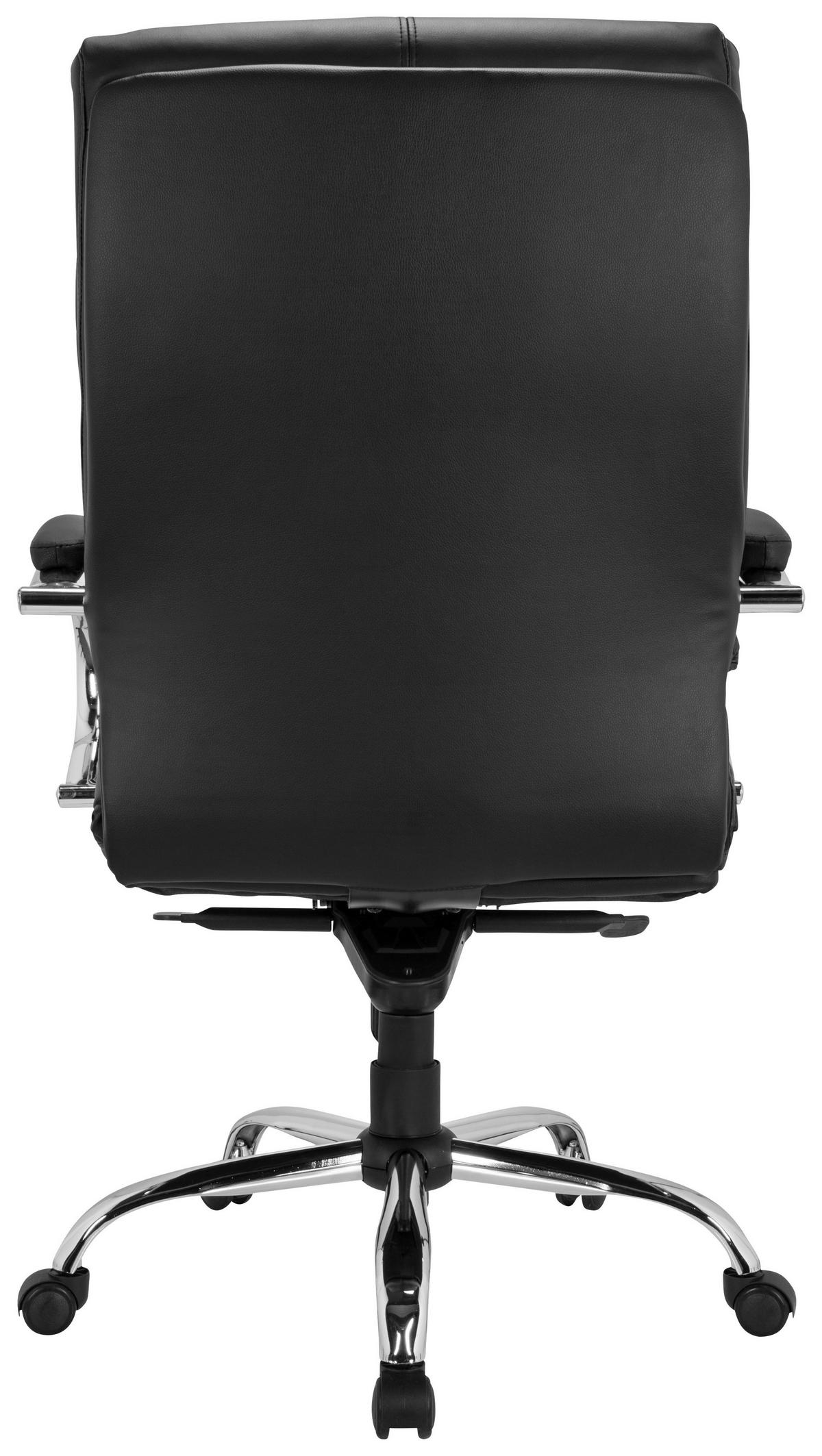 Pisarniški Stol Xxl H 100 Pu, Črna - srebrne barve/črna, Basics, kovina/umetna masa (66/113/70cm) - MID.YOU