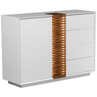 Sideboard Giovanni Weiss/Eichefarben - Weiss/Eichefarben, Modern, Holz/Holzwerkstoff (120/85,5/40cm) - Premium Living