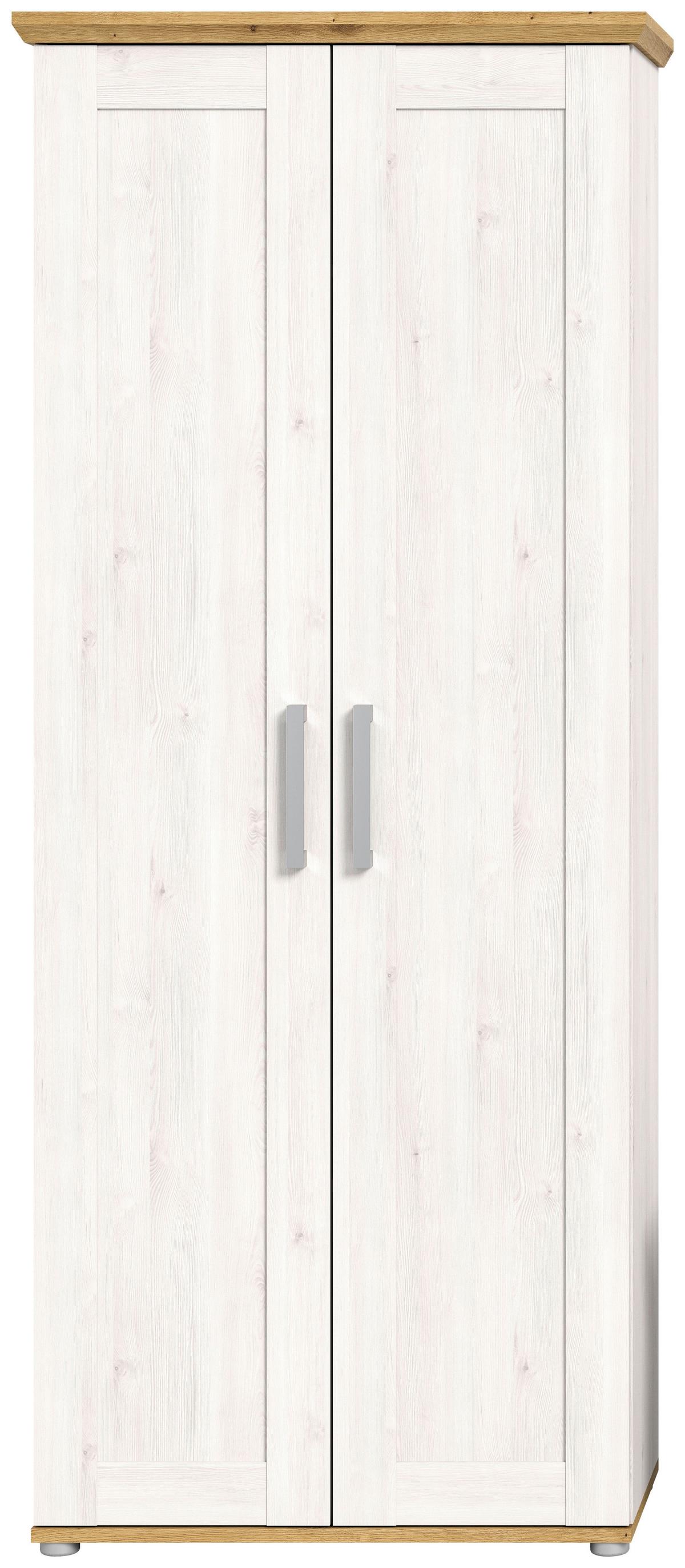 Garderobenschrank Verona ca. 78x194x37 cm Lärche/Eiche - Silberfarben, KONVENTIONELL, Holzwerkstoff/Kunststoff (78/194/37cm) - MID.YOU