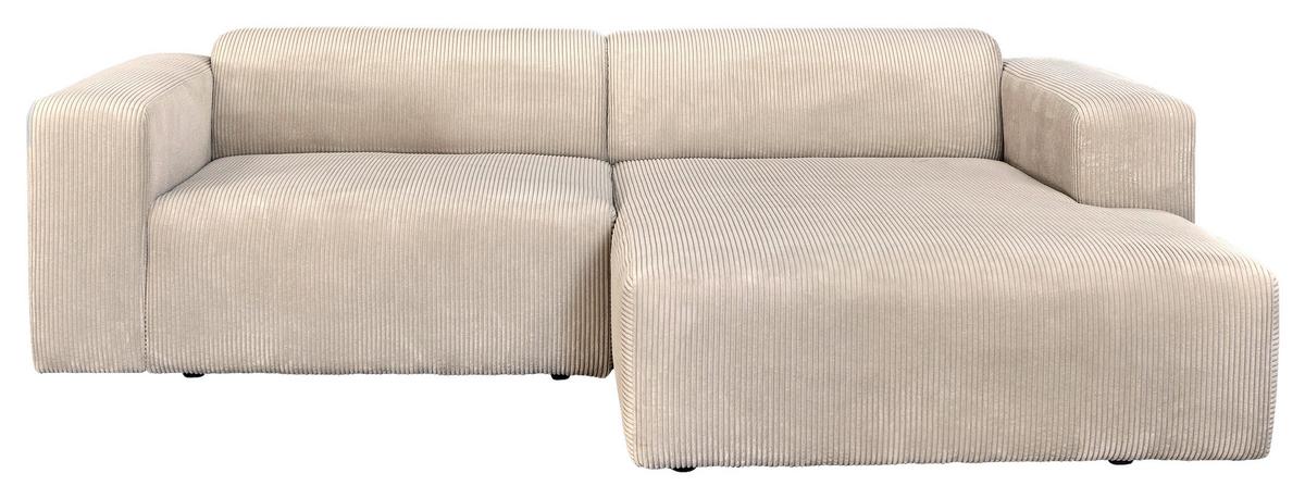 NAROŻNIK BASMA - kremowy/czarny, Design, tworzywo sztuczne/tkanina (298/175cm) - P & B