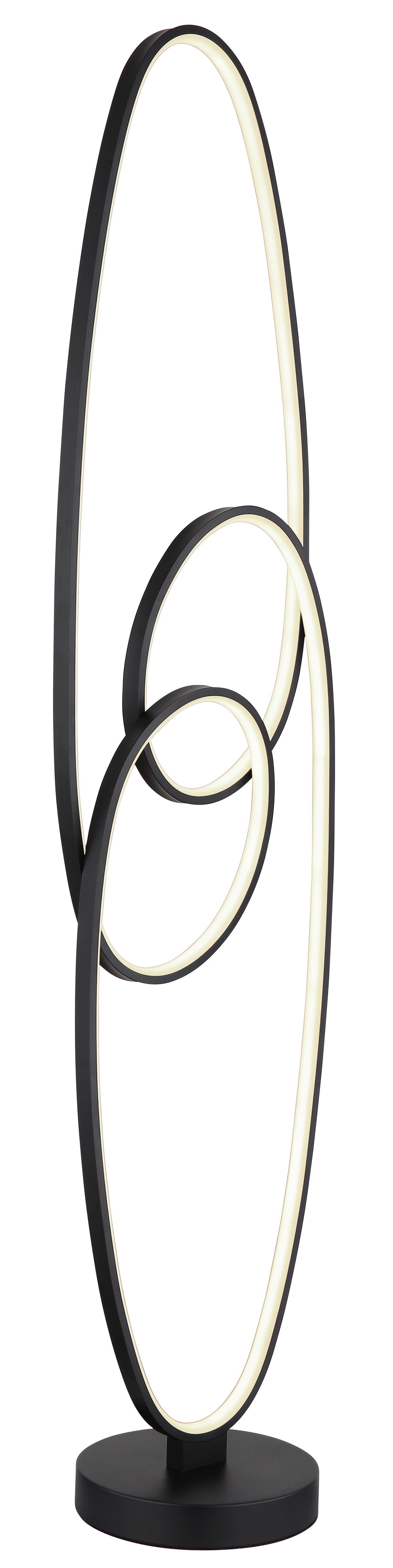 LED-STEHLEUCHTE 67177-36S SPIRA - Weiss/Schwarz, Design, Kunststoff/Metall (29/20/122cm) - Globo