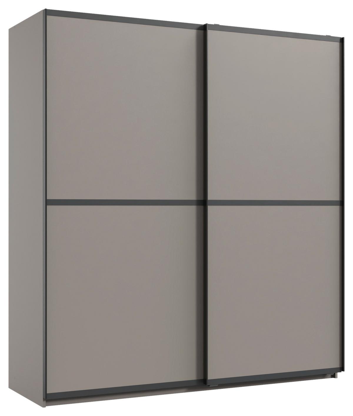 Ormar S Kliznim Vratima Ulm - bež/crna, drvni materijal/metal (135/198/65cm) - Modern Living