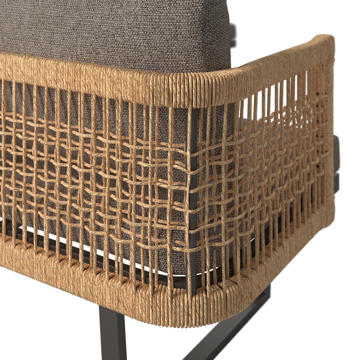 Lounge Garnitura Bologna, Antracit, Rjava, 4-Delno - naravne barve/rjava, Moderno, kovina/umetna masa (256/198cm) - Beldano