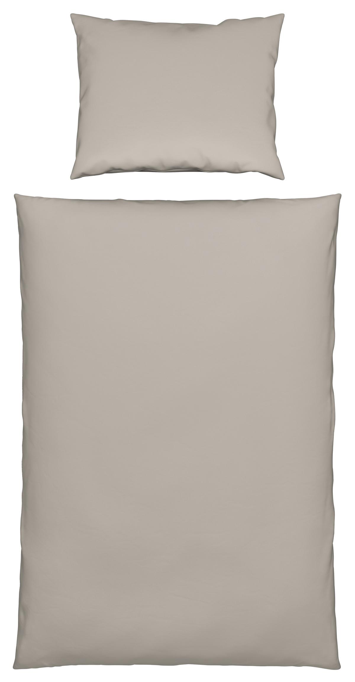 Bettwäsche Bio-Anna Uni Beige ca. 140x200cm - Beige, Natur, Textil (140/200cm) - ecoTree