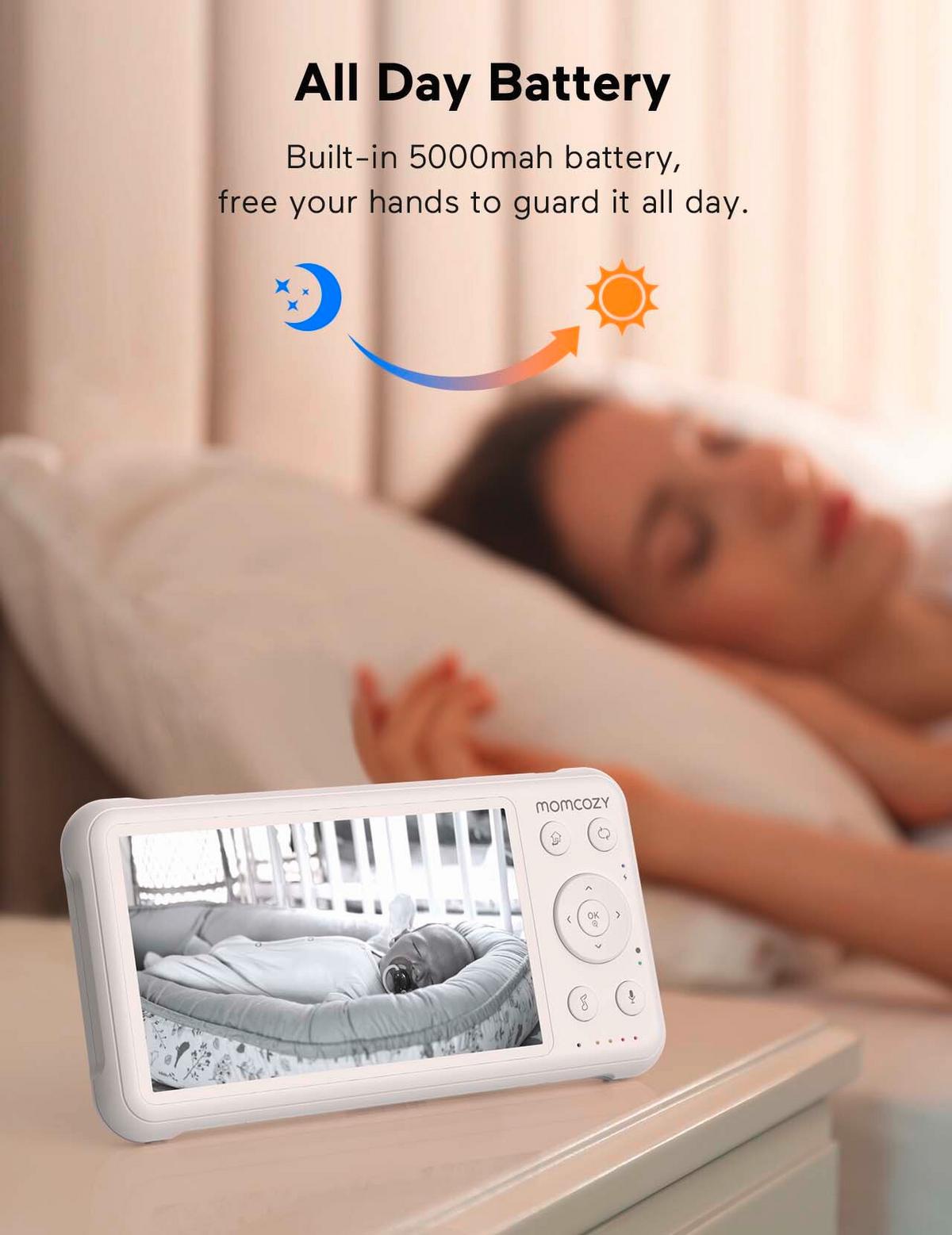 ELEKTRONICZNA NIANIA MOMCOZY VIDEO-BABYPHONE - Basics (17,7/10,9cm) - Momcozy