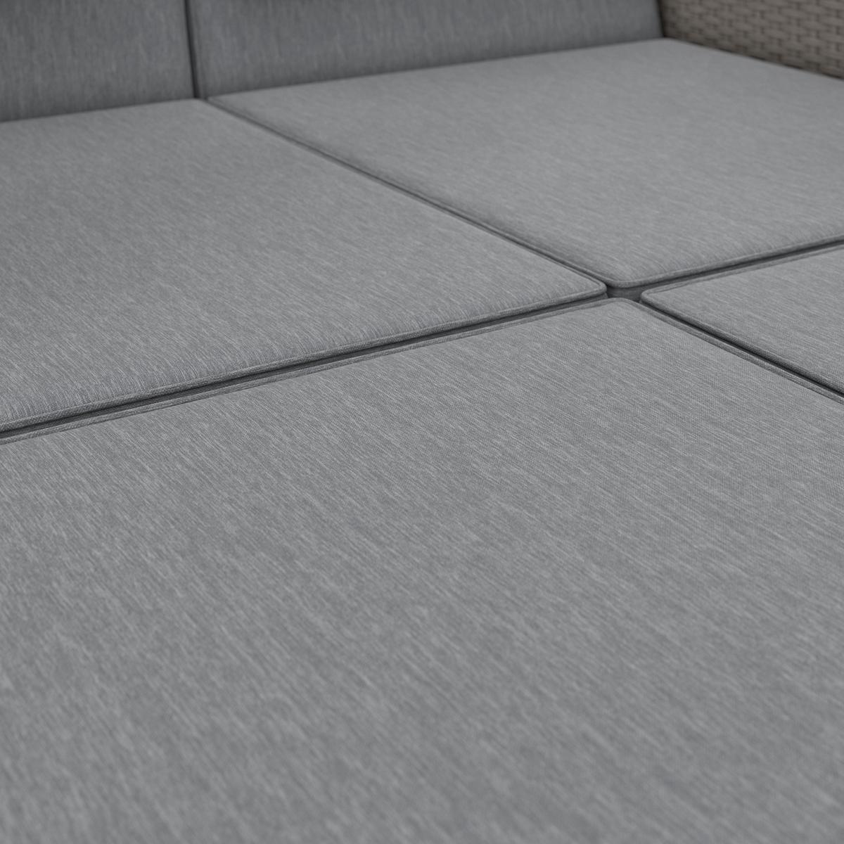 SOFA TARASOWA HAVANNA - szary, Modern, tworzywo sztuczne/metal (126/110/95/30,5/82/64cm) - Ambia Garden