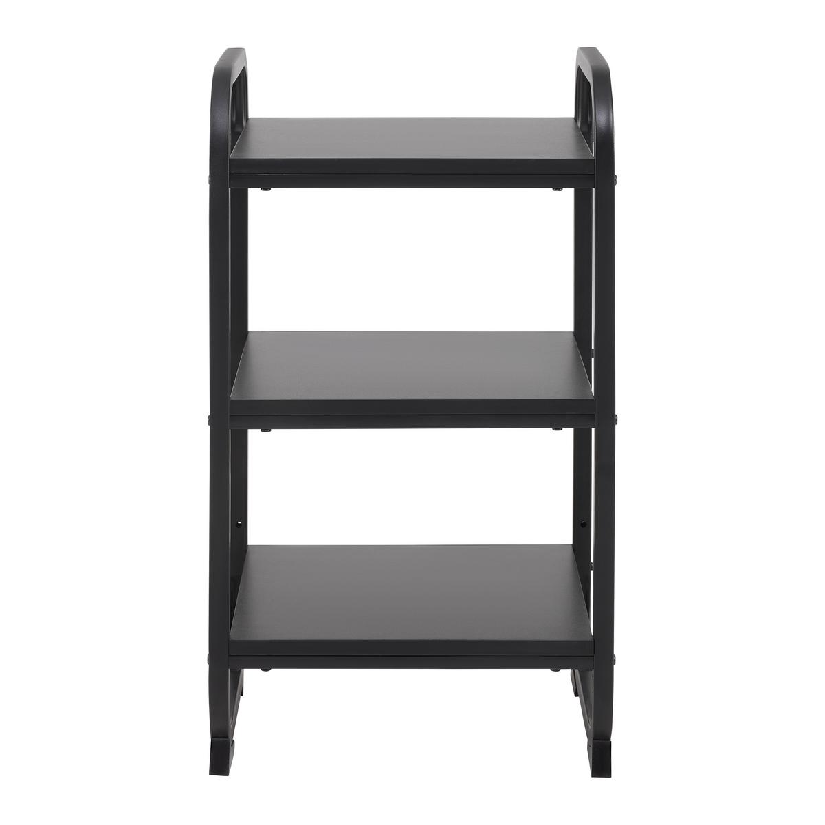 Regal Bend Schwarz - Schwarz, MODERN, Holzwerkstoff/Metall (36/70/40cm) - Mömax