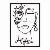 Wanddeko Lady in Schwarz ca. 35x50cm - Schwarz, Konventionell, Metall (35/50cm) - Modern Living
