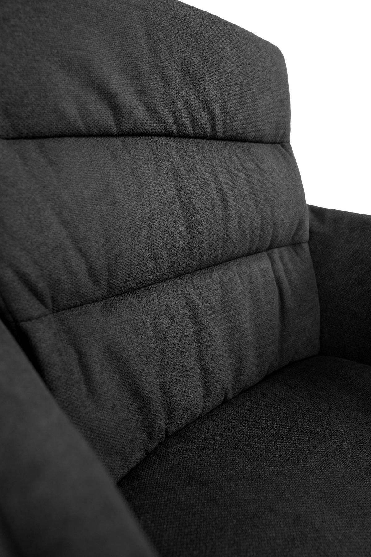 KRZESŁO Z PODŁOKIETNIKAMI LOGAN 70A - antracytowy/czarny, Konventionell, materiał drewnopochodny/metal (59/88/63cm) - MID.YOU