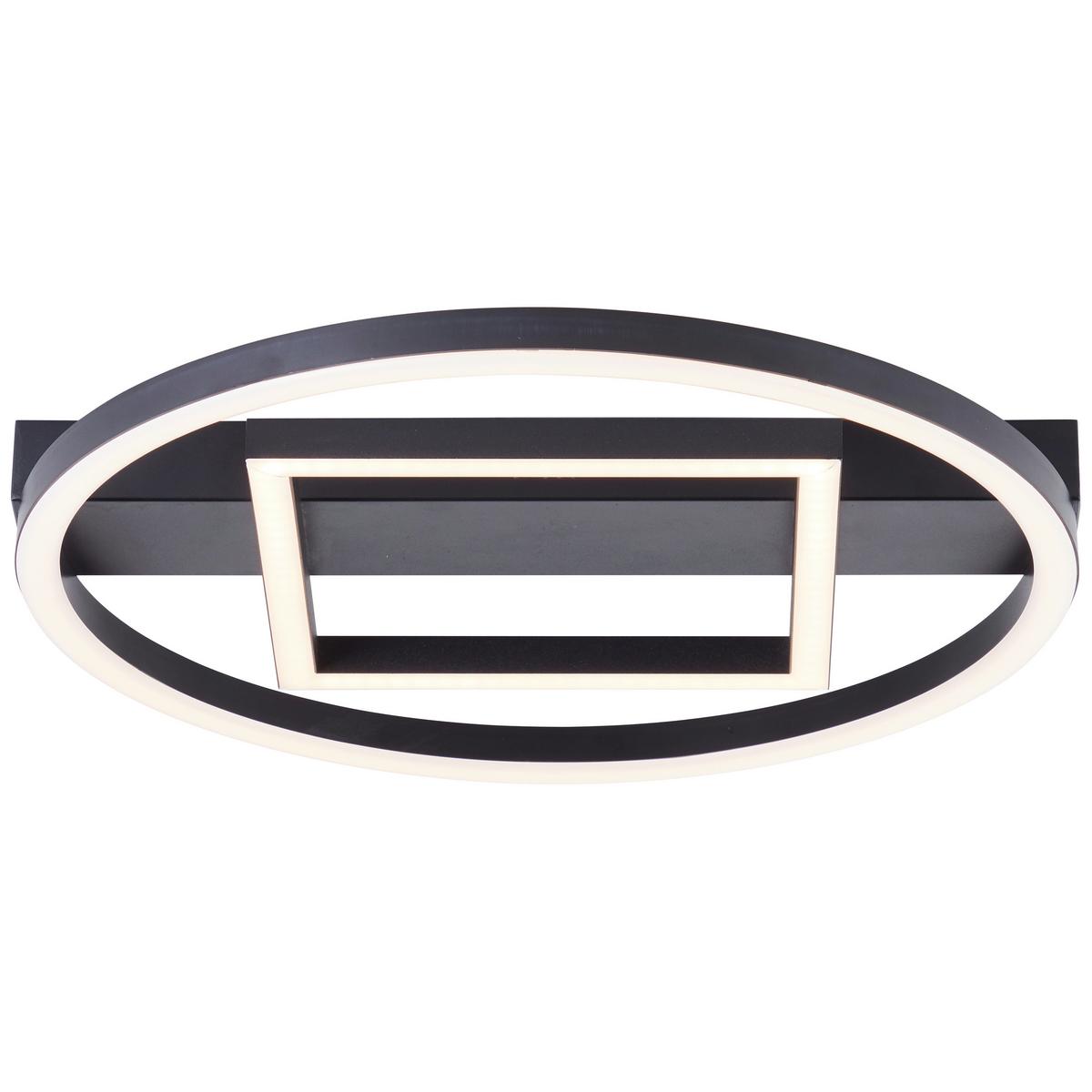 LED-Paneel Maureen Schwarz max. 24 Watt - Schwarz, Design, Kunststoff/Metall (5/37/37cm) - Brilliant